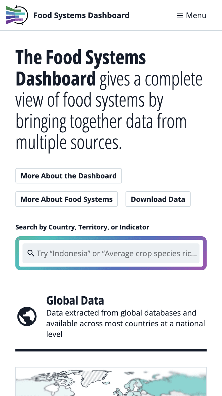 Food Systems Dashboard by Friends of the Web